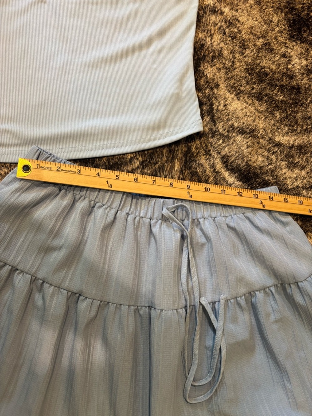 SHEIN Light Blue Maxi Skirt & Tank Top Matching Set, Size 0XL - Picture 12 of 13